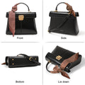 Luxury Genuine Leather Crossbody Bag – Versatile Messenger Handbag with Scarf Decor for Women