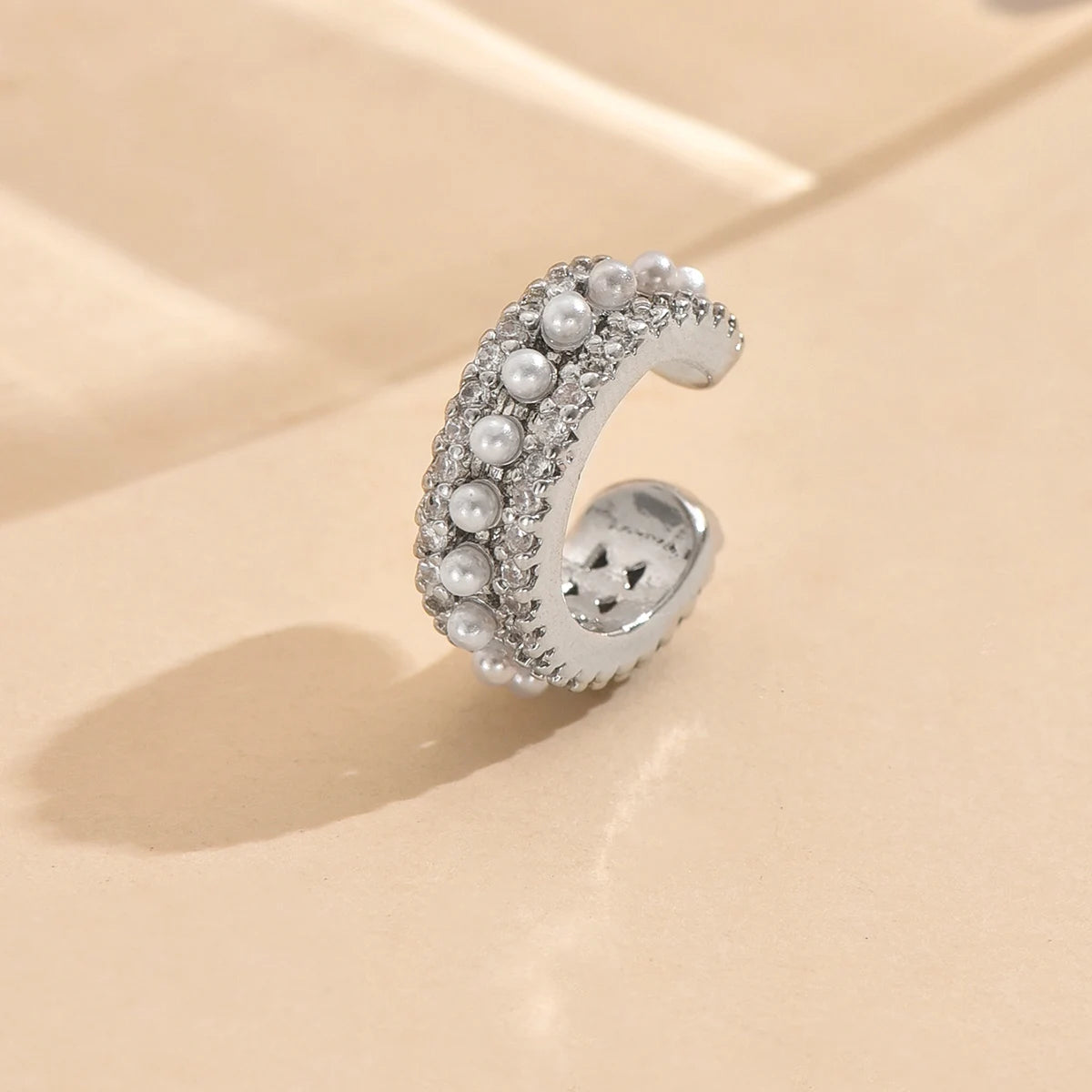 3pcs Gold Zircon Clip-On Earrings Set for Women – Non-Piercing Cuff Style, Trendy Geometric Design