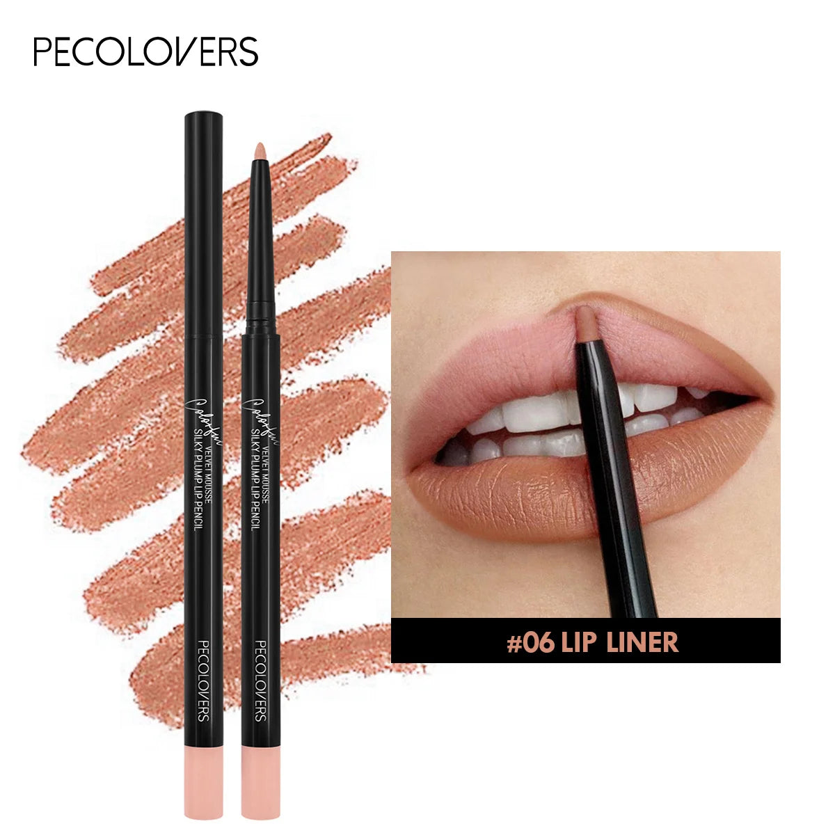 Waterproof Matte Lipliner Pencil – Long-Lasting Contour Tint for Lips | 12 Moisturizing Colors