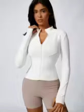 Women's Turtleneck Zip Sports Jacket – Breathable Long-Sleeve Activewear
