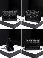 Retro Flip Women's Quilted PU Leather Crossbody Bag – Luxury Chain Shoulder Handbag