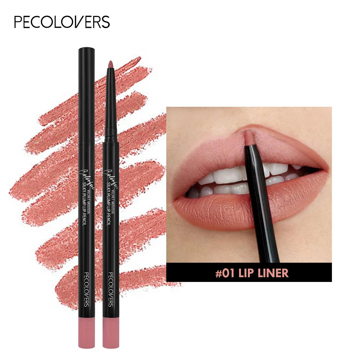 Waterproof Matte Lipliner Pencil – Long-Lasting Contour Tint for Lips | 12 Moisturizing Colors