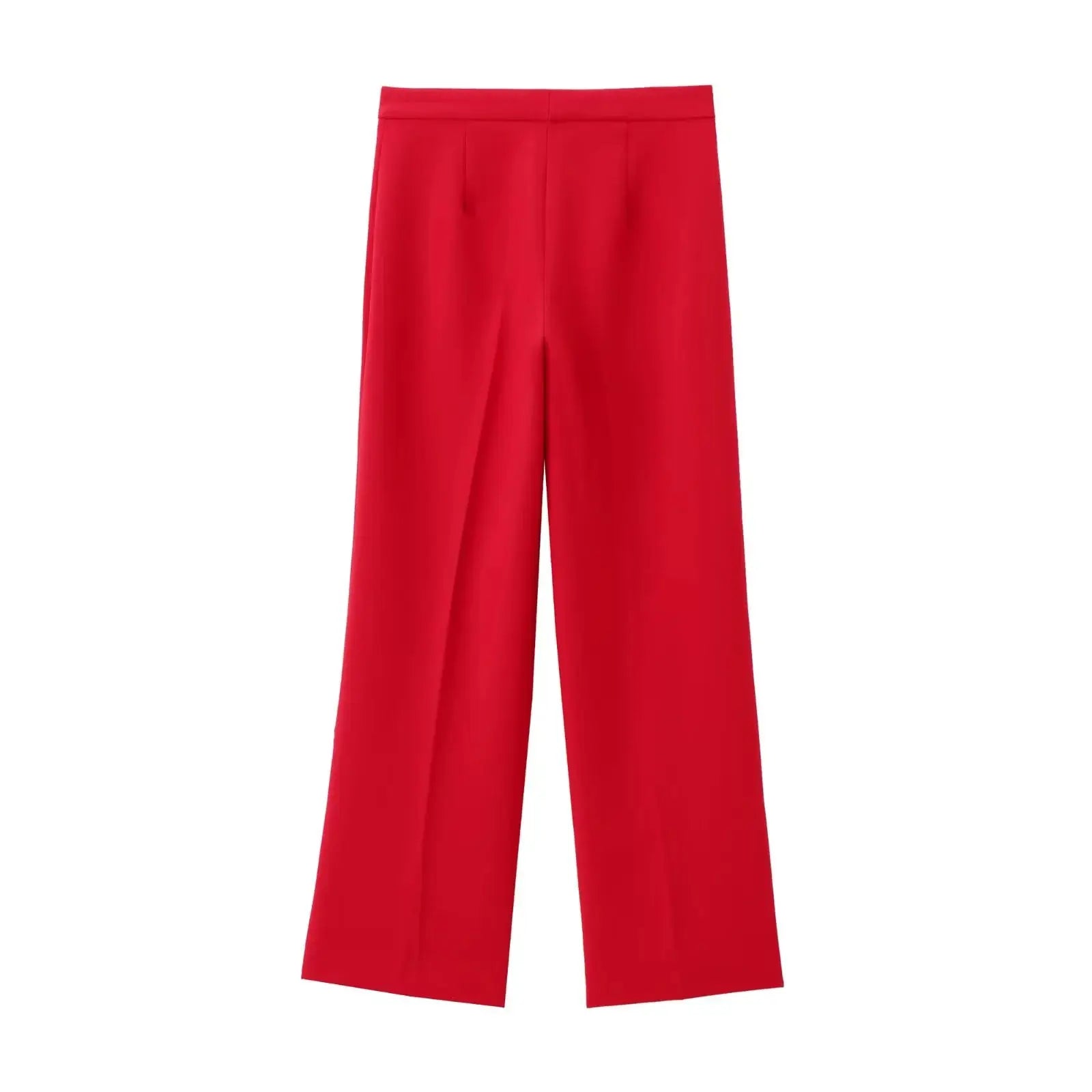 Women's Vintage Two-Piece Suit Set – Sleeveless Vest & Split Straight-Leg Pants | Spring Summer Office Outfit