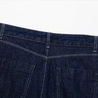 Minifalda vaquera azul marino con cremallera para mujer: pantalones cortos vintage chic de cintura alta