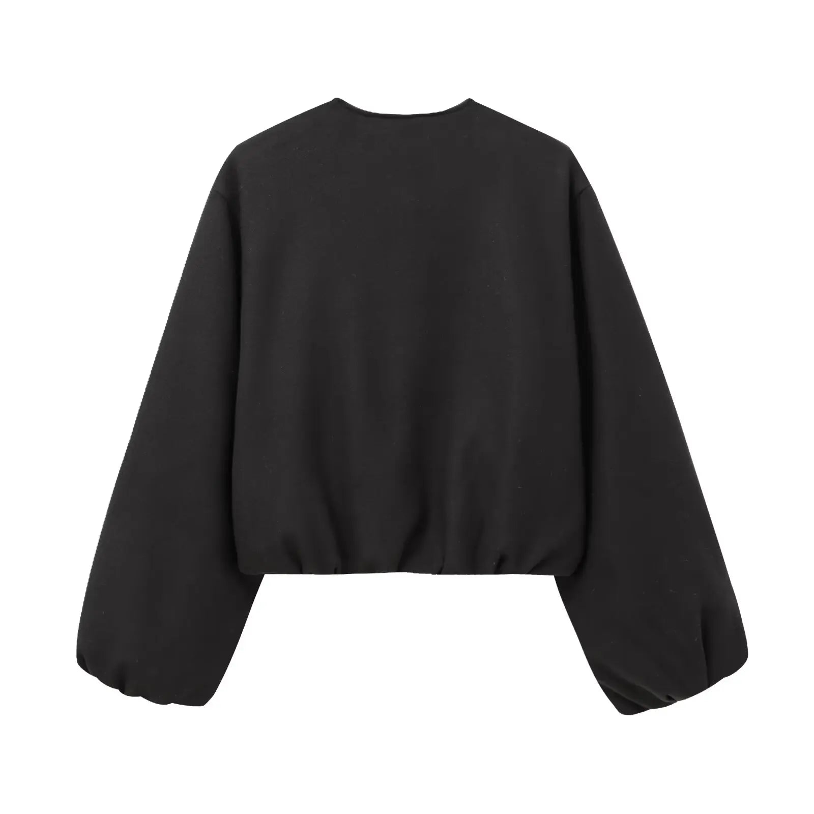 Women’s Cropped Bomber Jacket – Soft Varsity-Style Zip-Up