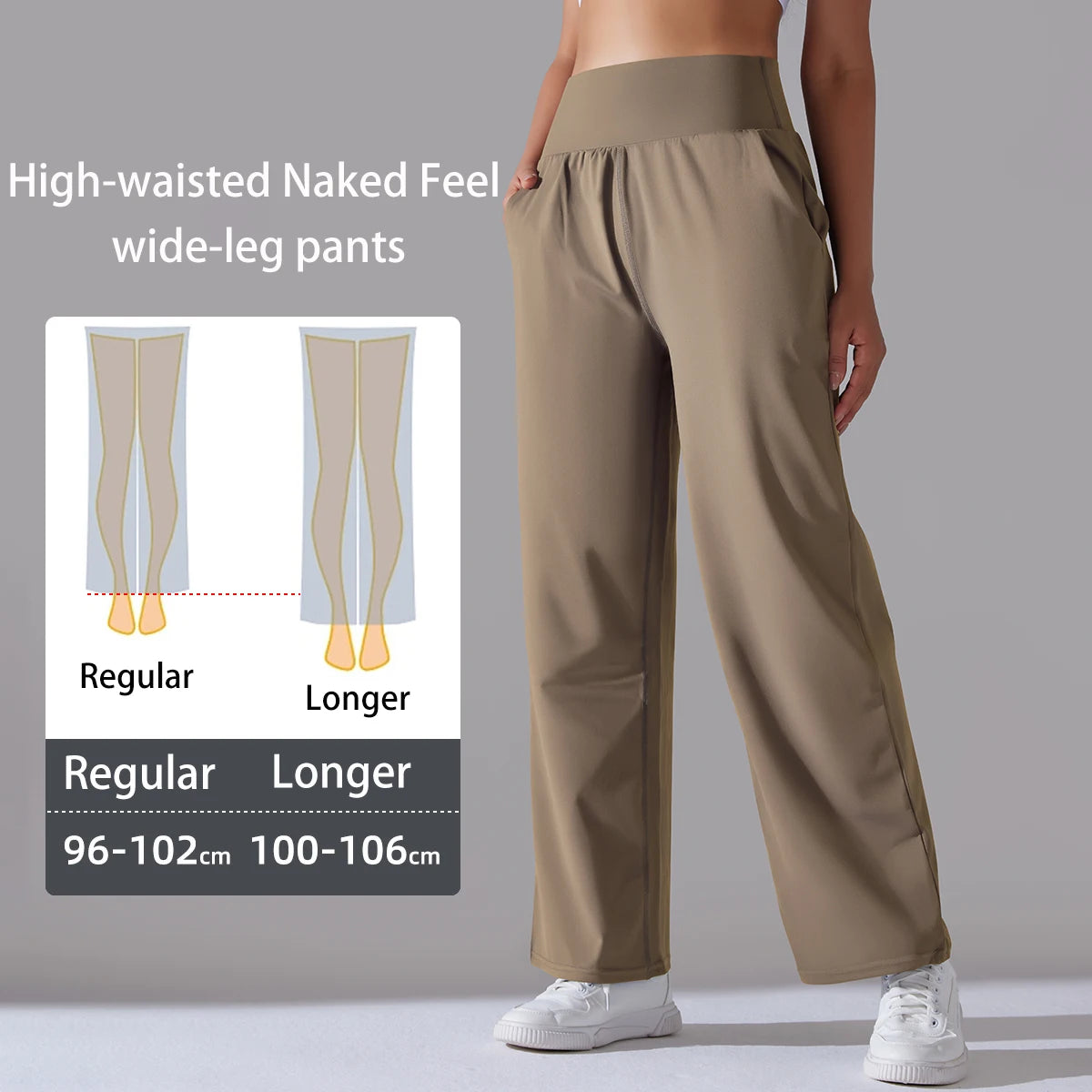 FlexDrift High-Waist Lounge Pants – Buttery Soft Wide-Leg Fit in Cocoa