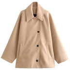 Structured Short Wool Jacket – Minimalist Autumn Layer