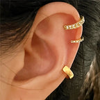 Non-Piercing Leaf Ear Cuff – Gold-Plated Clip-On Earring