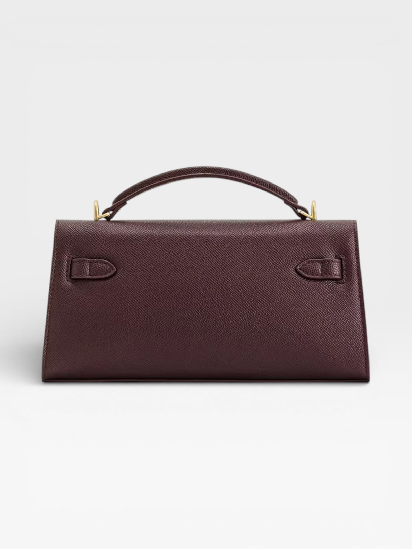 Crocodile-Embossed Leather Square Handbag