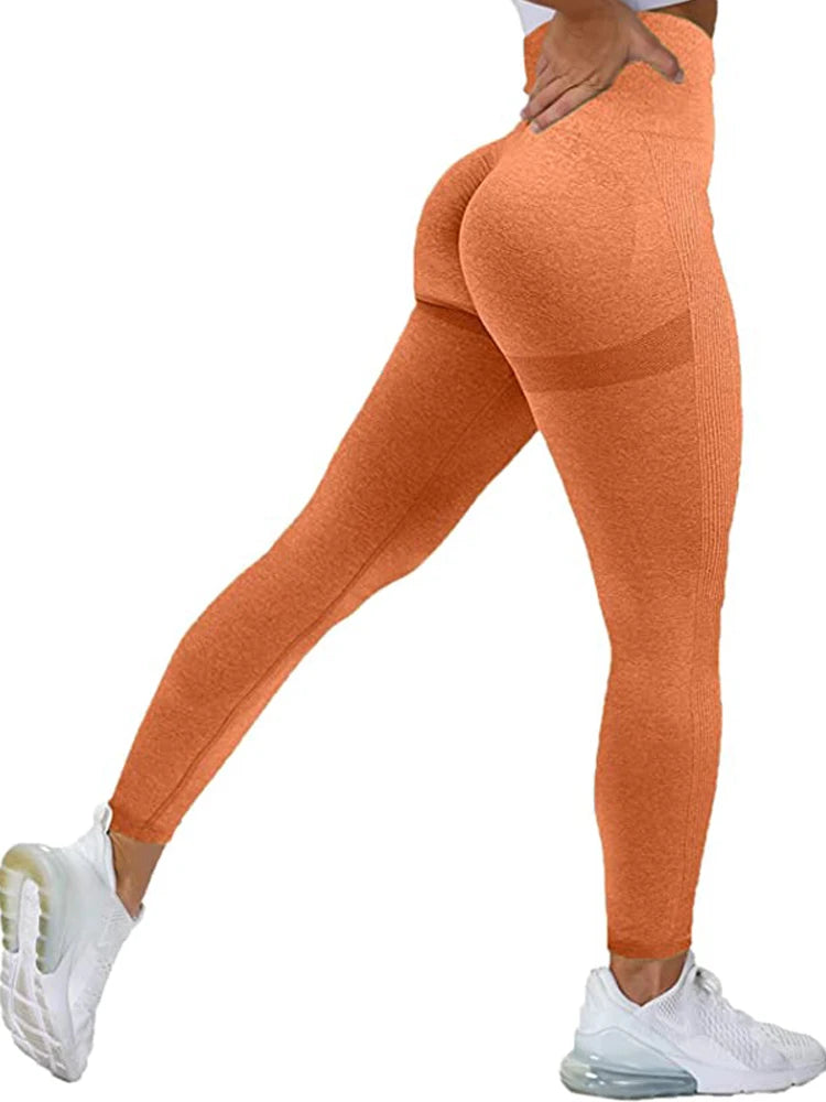 Seamless Tummy Control Leggings – High Waist Scrunch Fit for Workout & Shaping