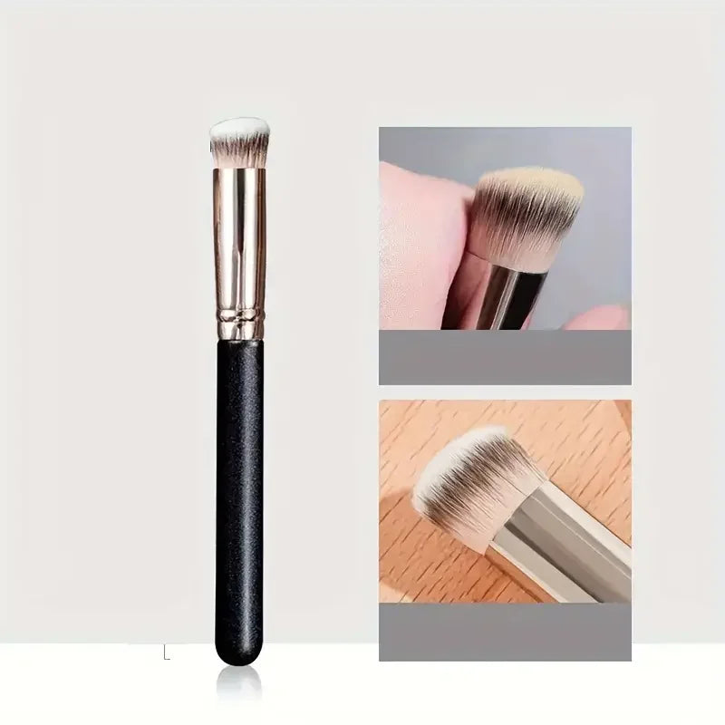 Multifunction Foundation & Concealer Brush – Dense Nose Contour & Blush Brush for Travel