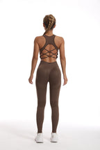 Seamless Sports Set – Bra & High-Waist Compression Leggings