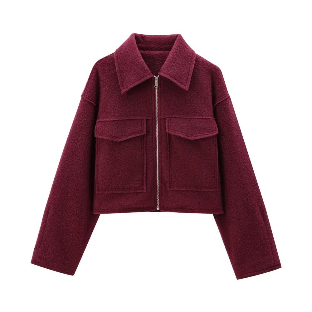 Tweed Cropped Zip Jacket – Urban Smart Casual