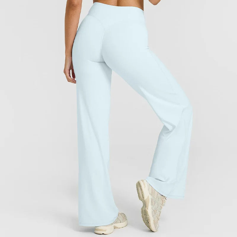 Ultra Soft Straight-Leg Yoga Pants – Mid-Waist Naked Feel Sport Trousers for Women