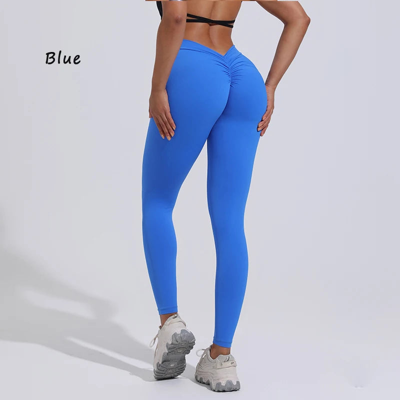 Women’s Scrunch Butt Seamless Leggings – High Waist V-Cut Yoga Pants