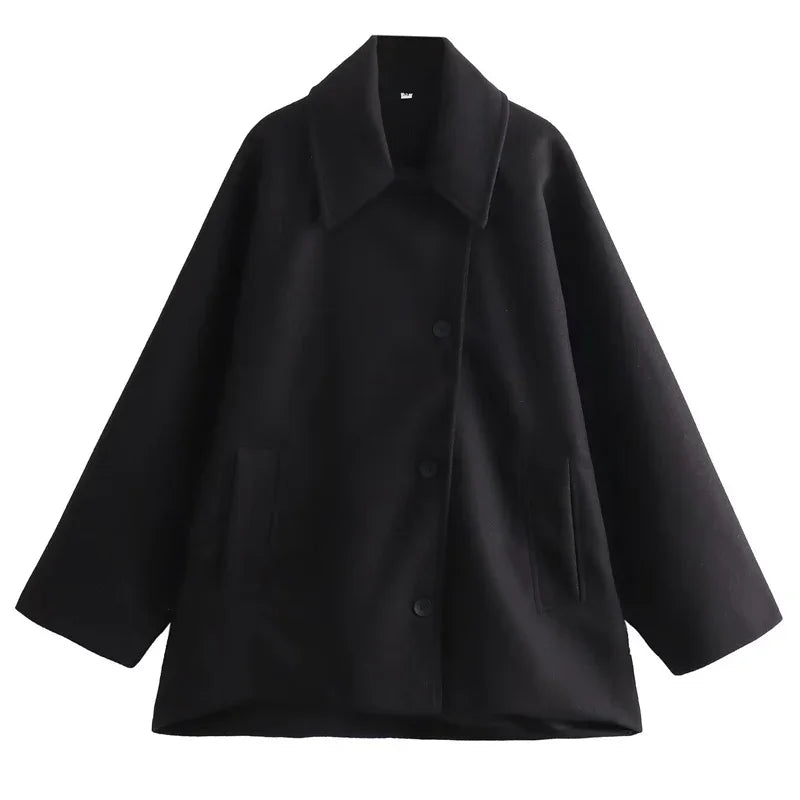 Structured Short Wool Jacket – Minimalist Autumn Layer