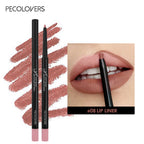 Crayon à lèvres mat waterproof – Contour des lèvres longue tenue | 12 couleurs hydratantes