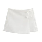 Split Buckle High Waist Skort