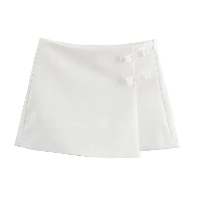 Split Buckle High Waist Skort