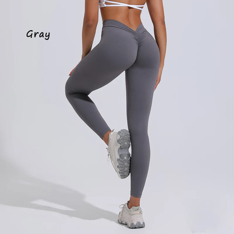 Women’s Scrunch Butt Seamless Leggings – High Waist V-Cut Yoga Pants