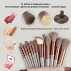 13–16 Pcs Professional Makeup Brush Set – Soft Nylon Foundation & Eyeshadow Blending Tools