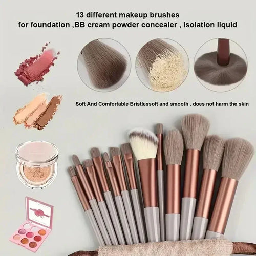 13–16 Pcs Professional Makeup Brush Set – Soft Nylon Foundation & Eyeshadow Blending Tools