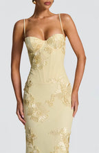 Spaghetti Strap Print Maxi Dress – Sexy Backless Bodycon Club Gown for Women