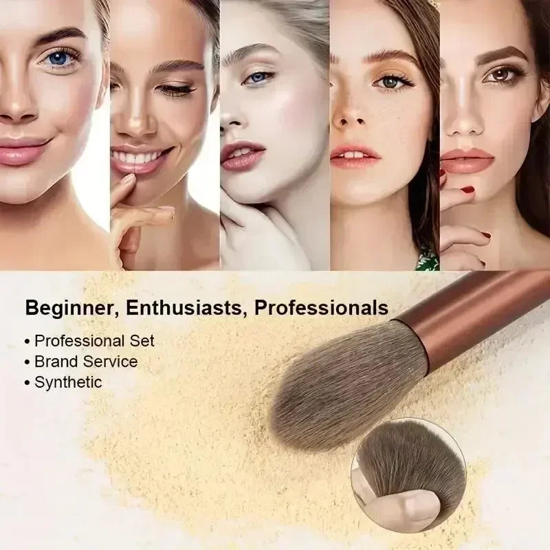 13–16 Pcs Professional Makeup Brush Set – Soft Nylon Foundation & Eyeshadow Blending Tools