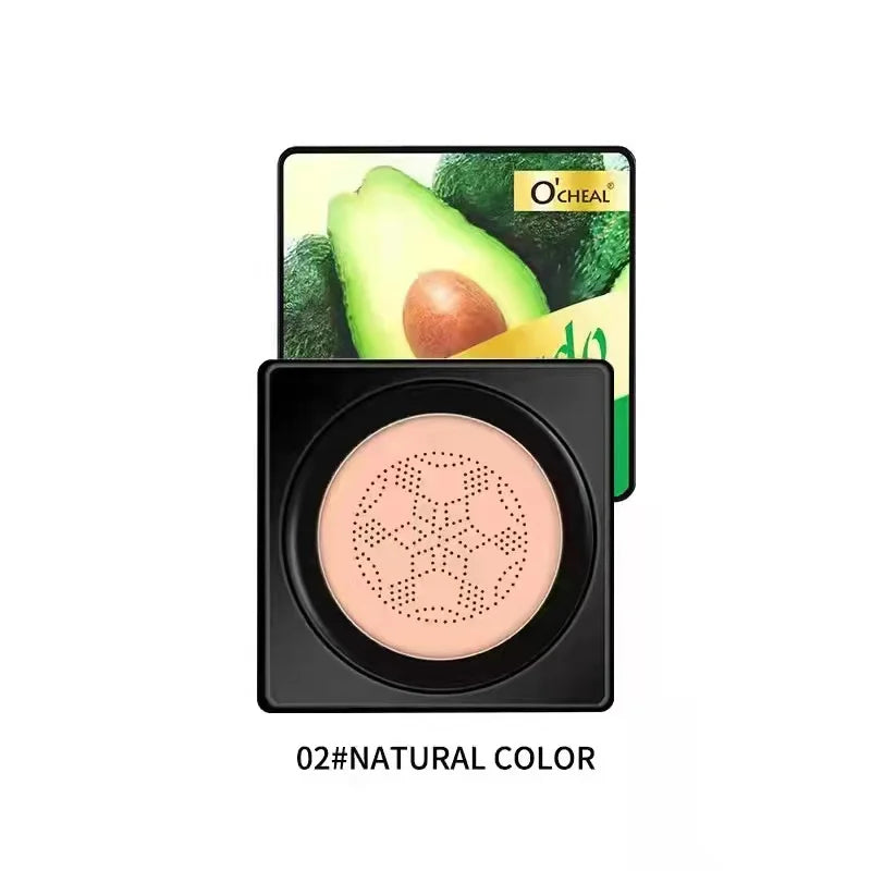 OCHEAL Mushroom Head BB Cream – Concealer Cushion Foundation with Puff | Waterproof, Brightening & Long-Lasting | 20g