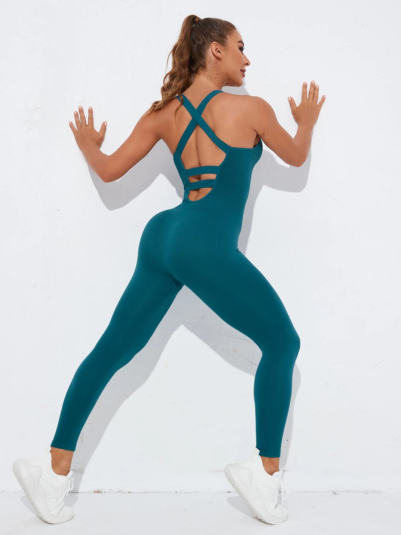 Crisscross Back Tummy Control Jumpsuit – Sculpting Activewear
