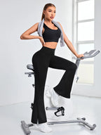High Waist Flare Leggings for Women – Slim Fit Yoga Pants