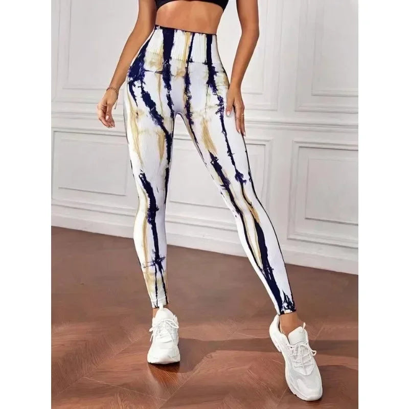 Seamless Tie-Dye Leggings – High-Waist Booty-Lift Fit