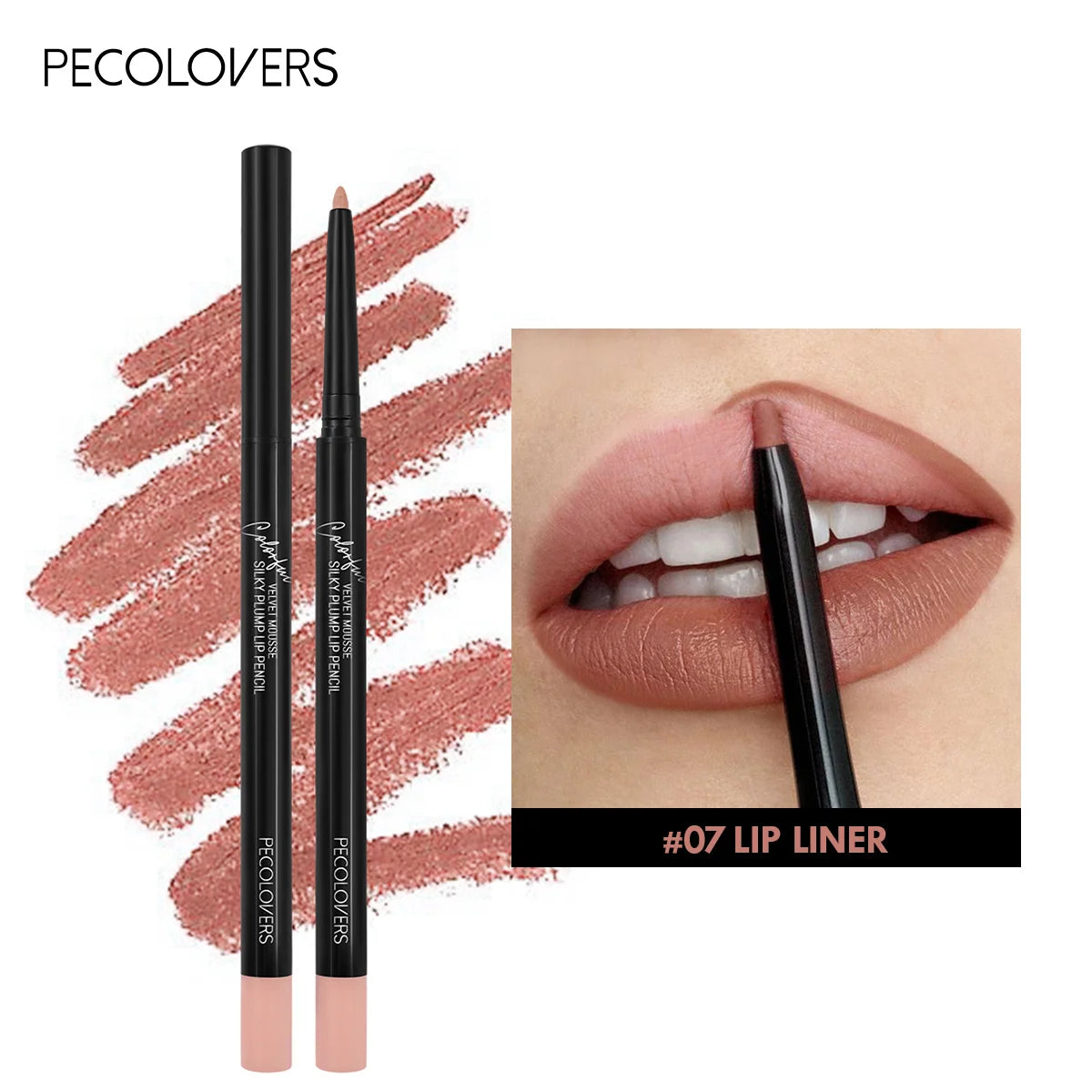 Waterproof Matte Lipliner Pencil – Long-Lasting Contour Tint for Lips | 12 Moisturizing Colors