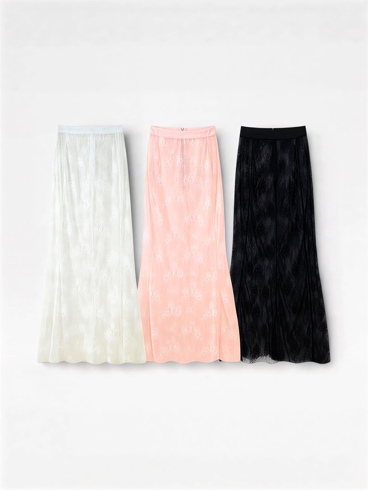 Double-Breasted Blazer & Sheer Skirt Set