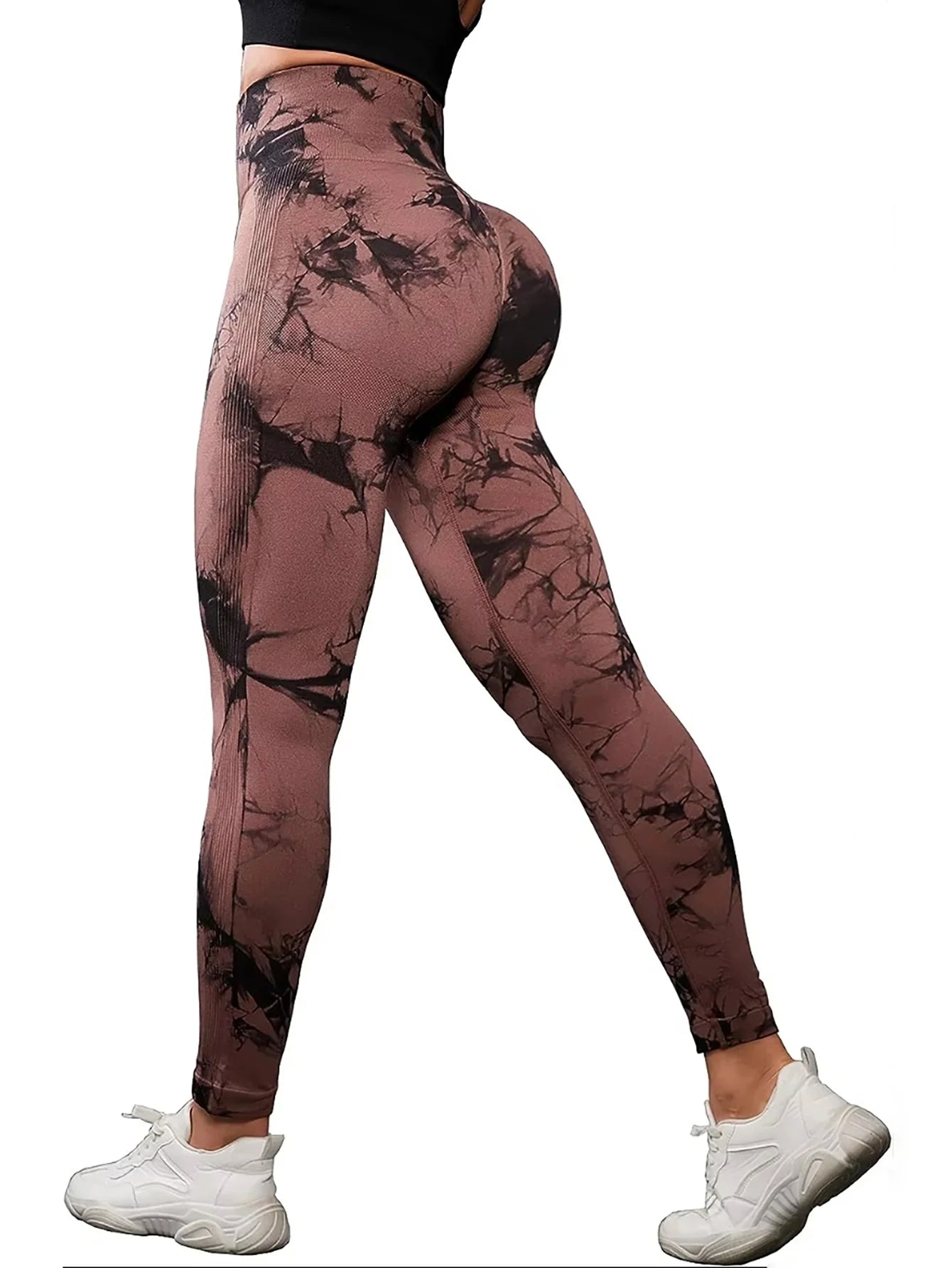 Tummy Control Tie-Dye Leggings – Seamless Workout Fit