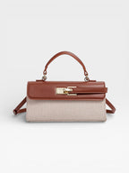 Luxury Lock-Closure Shoulder Bag – High-End Minimalist Design