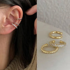 Non-Piercing Leaf Ear Cuff – Gold-Plated Clip-On Earring