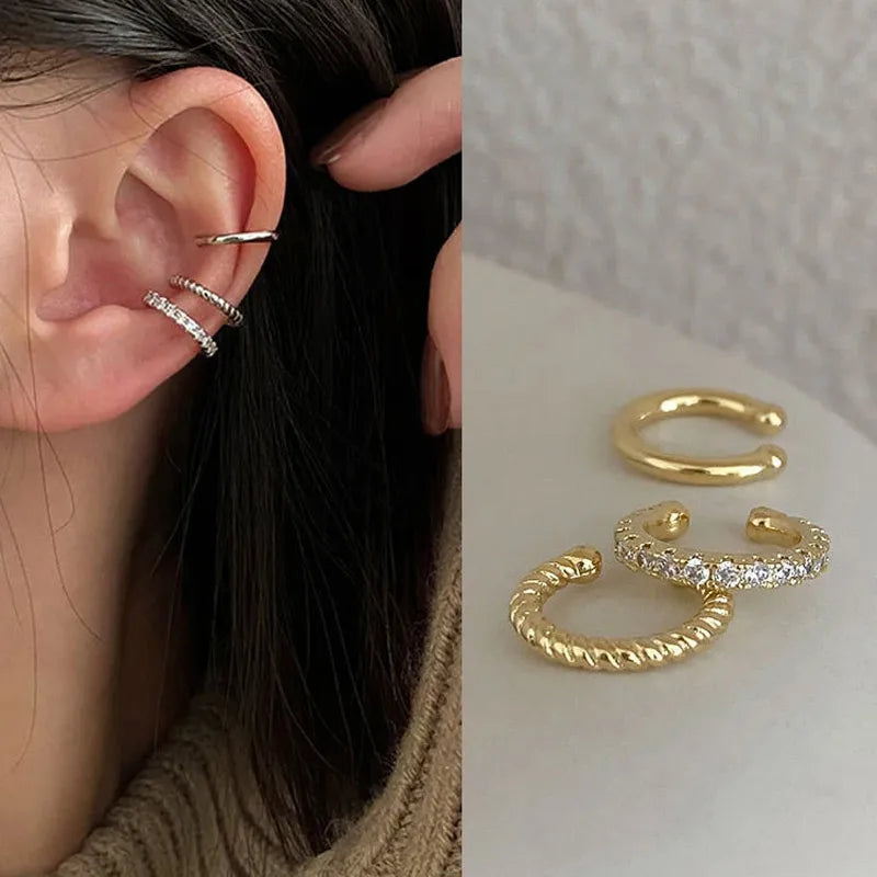 Non-Piercing Leaf Ear Cuff – Gold-Plated Clip-On Earring