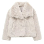 Luxury vegan Fur Coat – Oversized Winter Glam Look