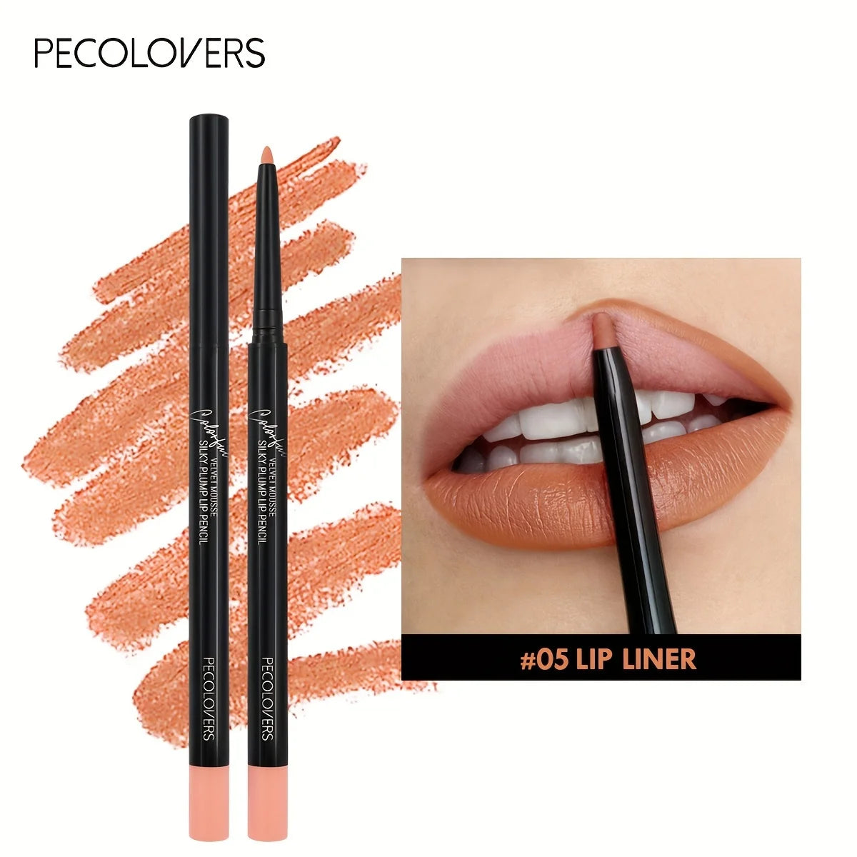 Waterproof Matte Lipliner Pencil – Long-Lasting Contour Tint for Lips | 12 Moisturizing Colors