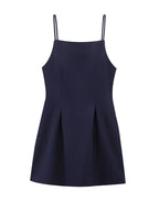 Elegant Square Neck Sleeveless Mini Dress – Elegant Backless Style
