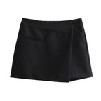 Split Mini Shorts Skirt with Pockets