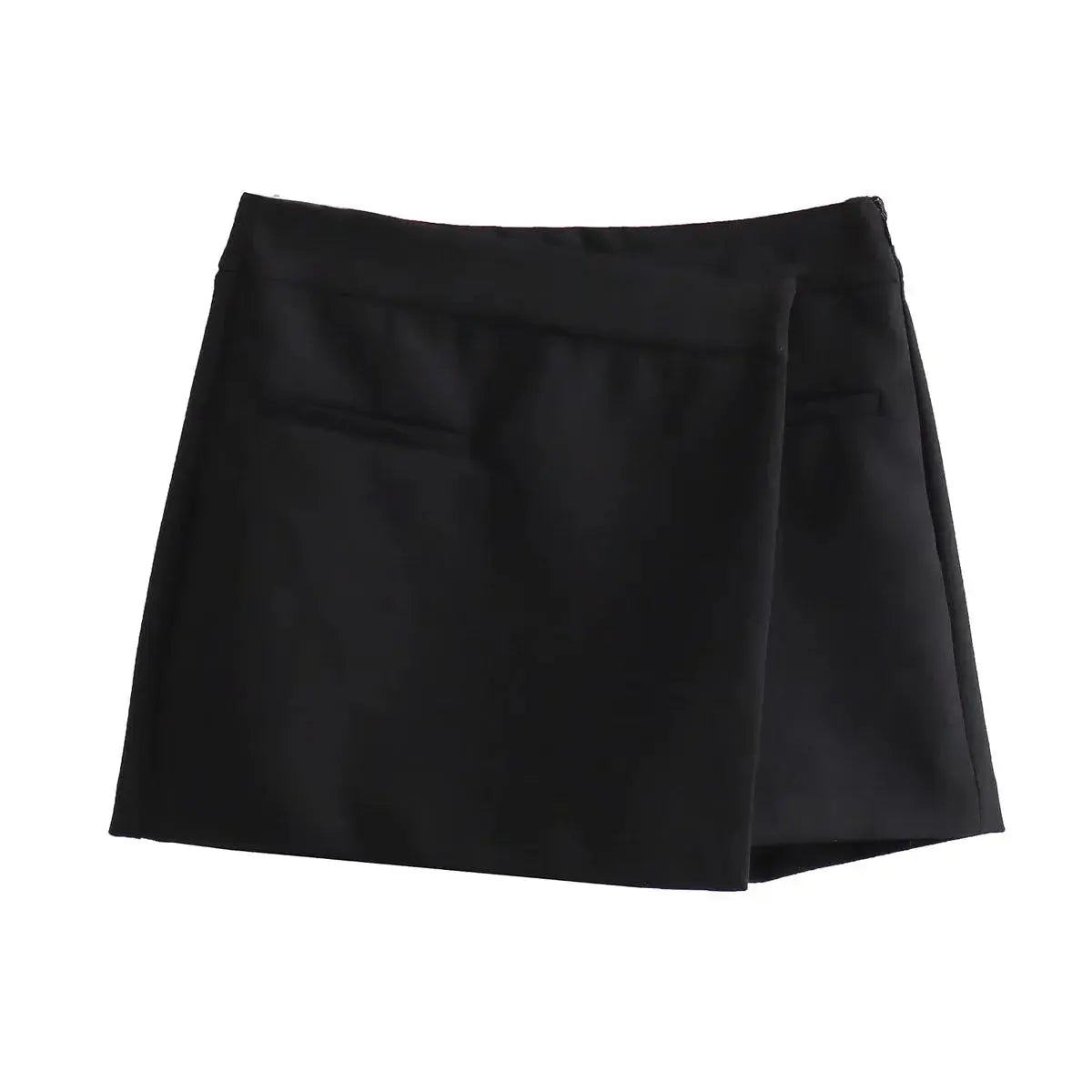 Split Mini Shorts Skirt with Pockets
