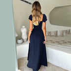 Elegantní midi šaty áčkového střihu bez rukávů