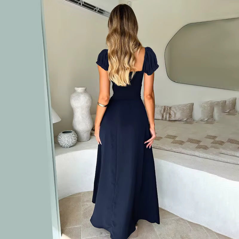 Elegant A-Line Sleeveless Midi Dress