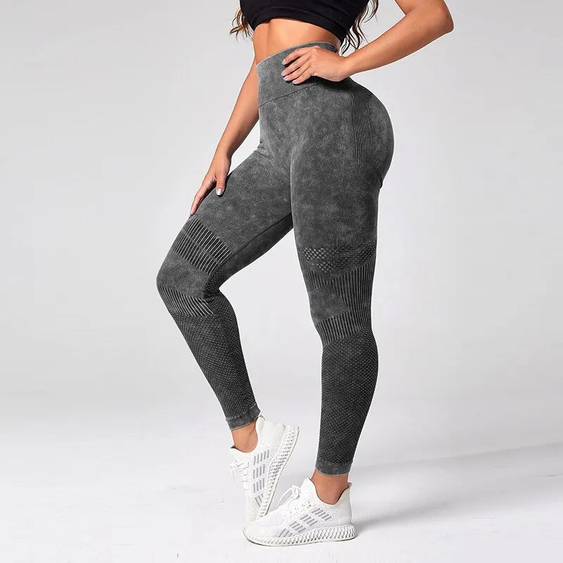 High-Waist Seamless Scrunch Yoga Leggings