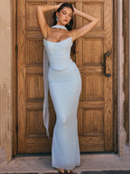 Strapless Two-Piece Maxi Set