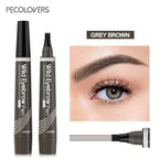 6 Colors 1pc Eyebrow Pen Waterproof 4 Split Tip Eyebrows Pen Eyebrow Tattoo Pen Waterproof Liquid Black Eyebrow Makeup Pencil