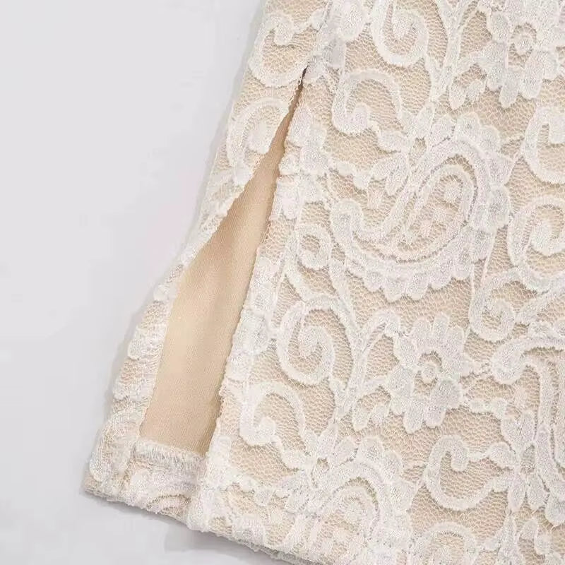 Deep-V Lace Bodycon Playsuit