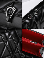 Retro Flip Women's Quilted PU Leather Crossbody Bag – Luxury Chain Shoulder Handbag